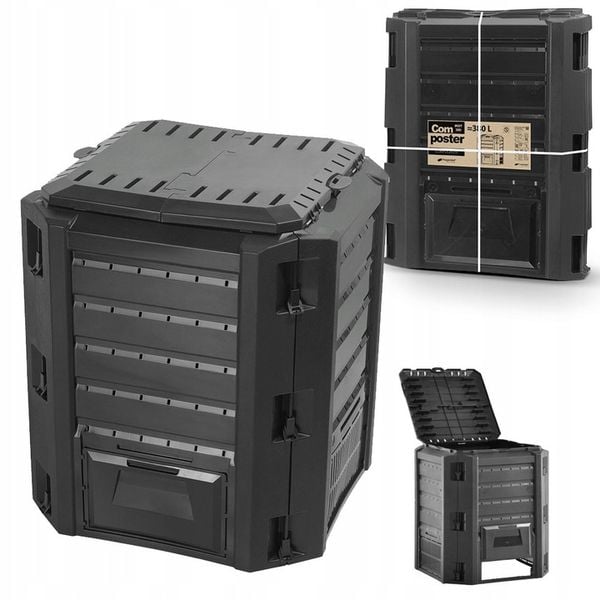 Kompostownik COMPOGREEN - CZARNY IKL380C-S411 zdjęcie 1
