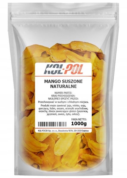 MANGO SUSZONE 1kg Naturalne plastry bez cukru zdjęcie 1