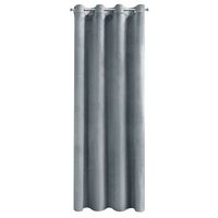 Zasłona gotowa MELANIE 140x260 szara welwet na przelotkach