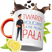 Kubek Pomarańczowy Dla Policjanta Idealny Prezent Z Nadrukiem Ze Zdjęciem