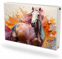 Mata magnetyczna magnes ozdobny na grzejnik na wymiar WIELOBARWNY KOŃ