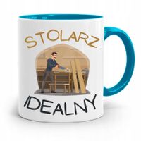 Kubek Błękitny Stolarza Stolarz Idealny Z Nadrukiem Ze Zdjęciem