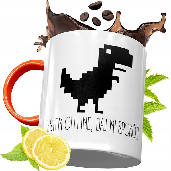 Kubek Pomarańczowy Dla Informatyka Programisty Z Nadrukiem Ze Zdjęciem zdjęcie 1