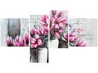 100 55CM OBRAZ 4 ELEM MAGNOLIE WAZONACH PŁÓTNO DRUK