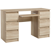 Biurko Komputerowe Młodzieżowe Dla Dziecka Szuflady Dąb Sonoma