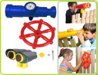 Zestaw na plac zabaw ster teleskop kompas lornetka