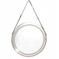 LUSTRO WISZĄCE NA PASKU REA YH-3339 OKRĄGŁE ŚCIENNE ŁAZIENKOWE LED 60x60 cm