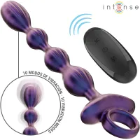 intense jackie model 1 - wibrujący plug anatomiczny z pilotem, czarny