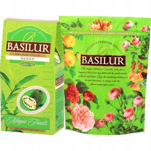 Herbata zielona liściasta GRAVIOLA FLASZOWIEC KIWI Basilur Soursop - 100 g na Arena.pl