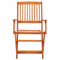 Składane krzesła ogrodowe, 4 szt., lite drewno e