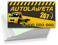 Wizytówki reklamowe firmowe 100 szt różne wzory AUTOLAWETA 24/7
