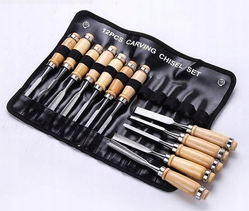 ZESTAW DŁUT RZEŹBIARSKICH DO DREWNA SNYCERSKIE STOLARSKIE ETUI ZESTAW na Arena.pl