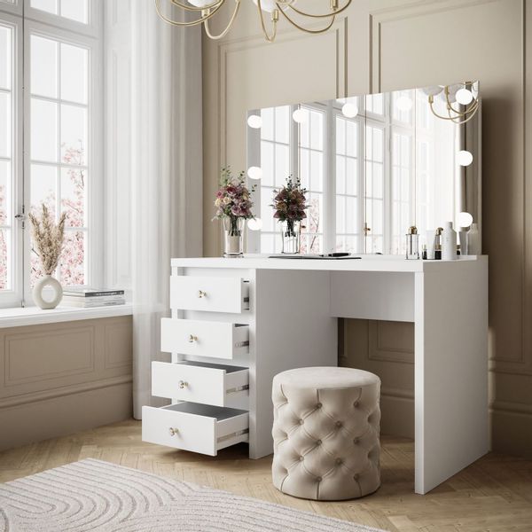 Toaletka kosmetyczna GLAMOUR ELITE z oświetleniem w cenie ! Makijaż Wizaż zdjęcie 11