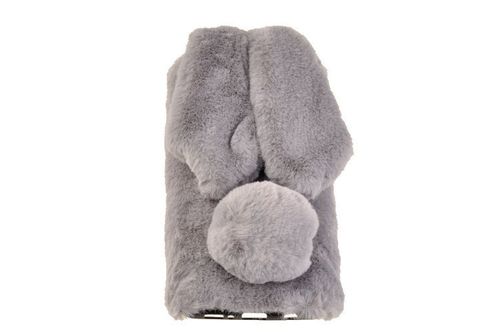 Etui z futerkiem króliczek do Samsung Galaxy A42 5G szary na Arena.pl