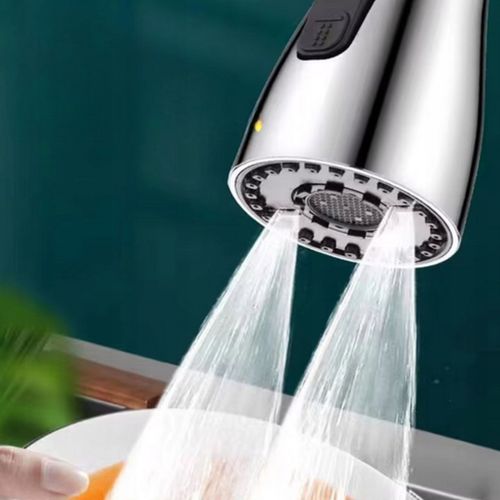 PRZEDŁUŻACZ KRANU KUCHENNEGO AERATOR ADAPTER PERLATOR 3 FUNKCJE 360 SREBRNY na Arena.pl