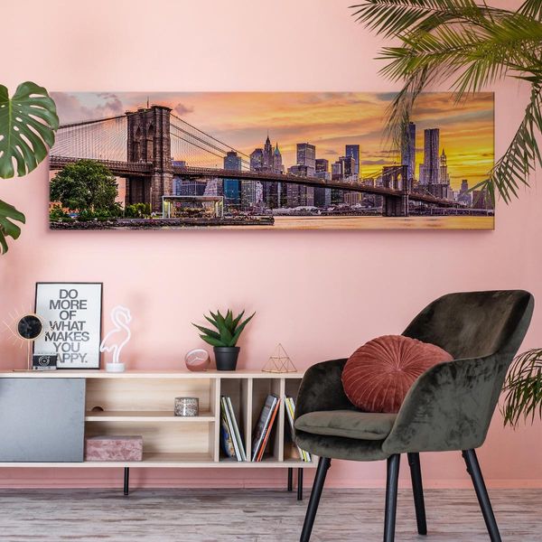 Obraz Canvas Do Biura PANORAMA Nowy York Miasto Most 145cm x 45cm zdjęcie 8