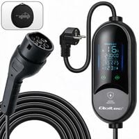 Ładowarka EV Typ2 Qoltec 3,5kW 230V Schuko 16A mobilna regulacja 8-16A 5m