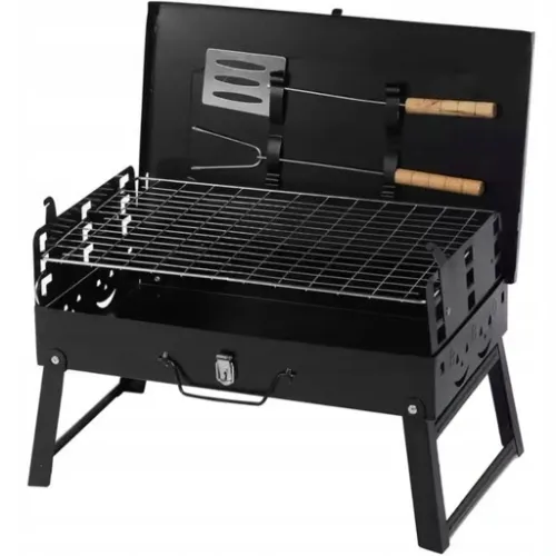 Grill Węglowy Turystyczny XXL Przenośny Składany Walizka + Akcesoria na Arena.pl