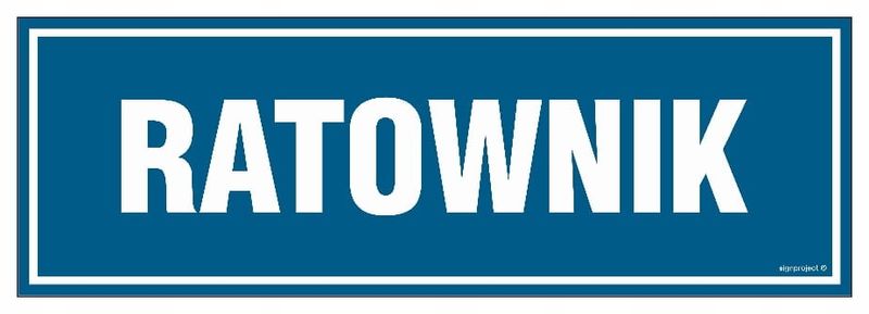 Ratownik - Tabliczka 300X100 Pcv Na Drzwi Z Przylepcami Pn - Płyta 1Mm zdjęcie 1