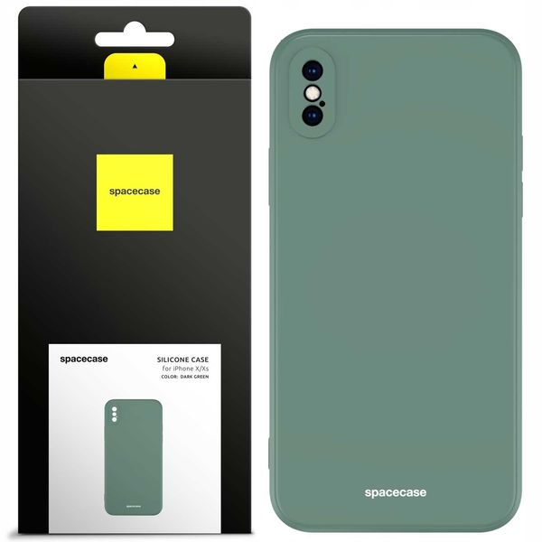 Spacecase Silicone Case iPhone X/Xs dark green zdjęcie 1