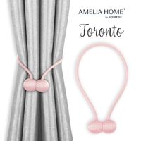 Zestaw 2 upinaczy magnetycznych 48 cm Toronto pudrowy róż