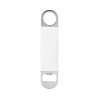 Otwieracz do butelek 4 x 17,7 cm ze stali i skóry do sublimacji - biały