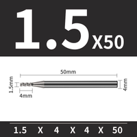 Frez trzpieniowy VHM 2-ostrzowy do aluminium Rozmiar: Ø1.5x4x4Dx50L