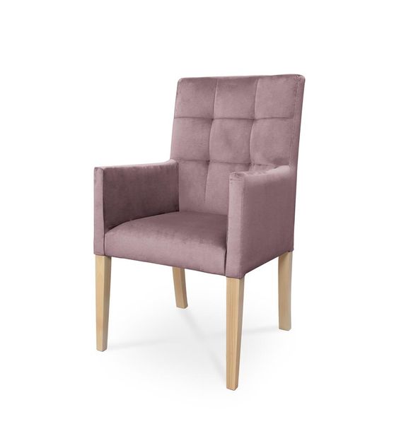 Fotel CAROL / antyczny róż / noga buk / R62 zdjęcie 1