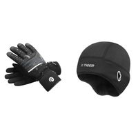 Rękawiczki Rowerowe Zimowe Męskie Żelowe S Czapka Rowerowa Pod Kask Termo