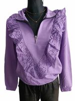 Bawełniana bluza z koronką