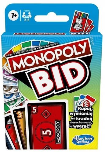 2w1 MONOPOLY BID HASBRO gra planszowa karciana + HEDBANZ JUNIOR Classic PL na Arena.pl