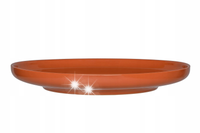 TALERZ OBIADOWY CERAMICZNY OKRĄGŁY DUŻY POMARAŃCZOWY Ø 26 cm, 2 szt.