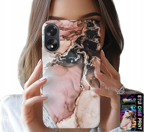 ETUI DO OPPO A38 4G - ELEGANCKI MARMUREK MODNE WZORY + SZKŁO na Arena.pl