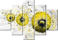 105CM 150CM ZEGAR 5 ELEM ŻÓŁTE DMUCHAWCE 5 DRUK OBRAZ