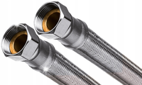 WĘŻYK WĄŻ PRZYŁĄCZENIOWY STALOWY GW 1"x 1" GW 100cm PRZELOT 20mm OPLOT INOX