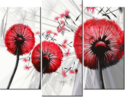 70 90CM OBRAZ 3 ELEM DMUCHAWCE CZERWIENI ŚCIENNY DRUK PŁÓTNO na Arena.pl