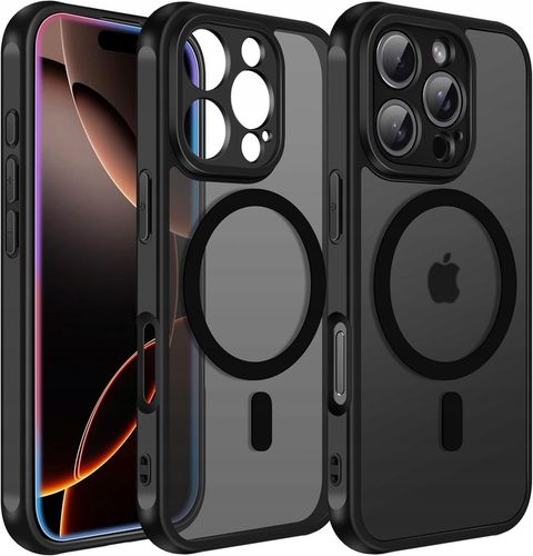 ETUI do IPHONE 16 Pro do Magsafe MATOWE MAGNETYCZNE WZMACNIANE + 2x SZKŁO na Arena.pl