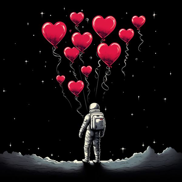 Plakat 70x70cm Astronauta Własnych Celi zdjęcie 1