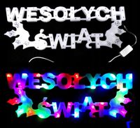 OZDOBA ŚWIĄTECZNA LED WESOŁYCH ŚWIĄT MULTIKOLOR