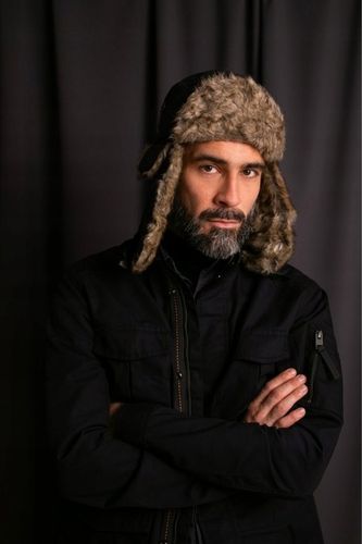 Czapka uszanka Syberia - uszatka chroniąca uszy, pilotka Czarny na Arena.pl