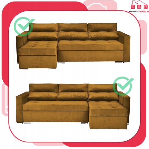 Narożnik Varius rozkładany z funkcją spania Family meble rogówka na Arena.pl