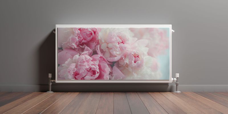 MASKOWNICA Magnetyczna Na Kaloryfer Kwiaty Peonie Natura 100cm x 60cm zdjęcie 3