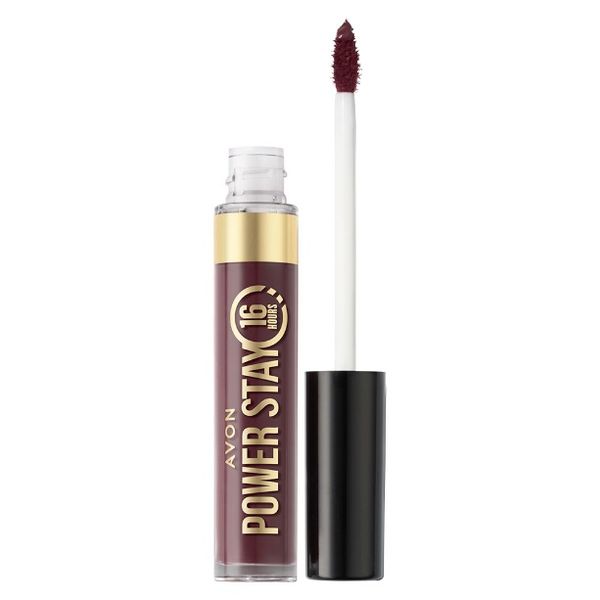 Avon PS Matowa szminka w płynie 16h Power On Plum zdjęcie 3