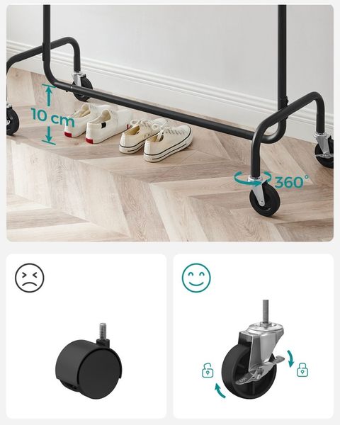 Wieszak na Ubrania na Kółkach - HSR011B01V1 zdjęcie 6