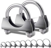 Obejma wydechowa zacisk typu U stal nierdzewna 54mm zestaw 2 sztuki