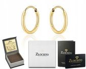 Złote Kolczyki Kółka Złoto Kreol 585 1Cm 10Mm Grawer Prezent Z