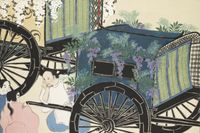 Plakat 91,5x61cm Wagon, Sekka Japoński Vintage do Salonu