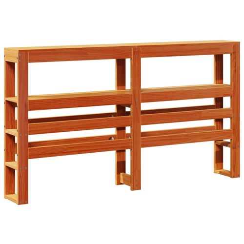 Wezgłowie do łóżka, z półkami, woskowy brąz, 140 cm, sosnowe na Arena.pl