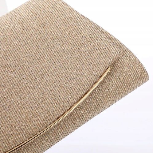 Złota Torebka Wieczorowa Kopertówka Wizytowa Mała Łańcuszek Elegancka na Arena.pl