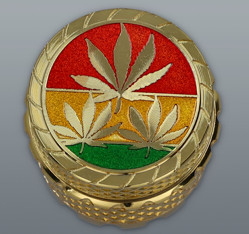 Elegancki Młynek Do Tytoniu Metalowy Złoty 4-częściowy 4,5 Cm na Arena.pl